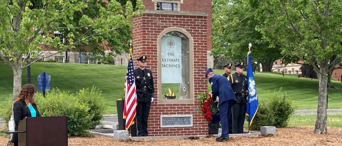 Laying of the Wreath on the Ultimate Sacrifice Memorial during the first annual Memorial Day Ceremony, June 1st, 2021
